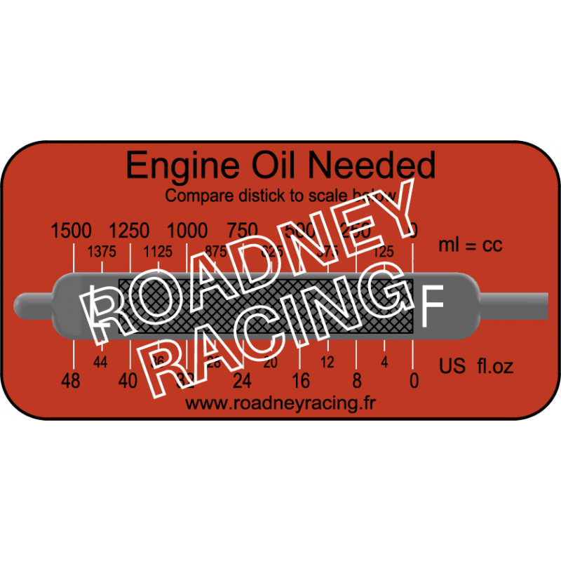 Oil level sticker